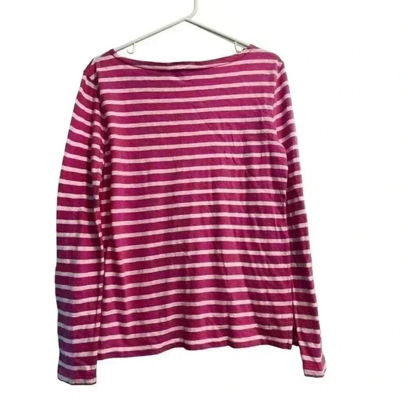 Ralph Lauren Sport Long Sleeve Crew Neck Blouse Pink White Size Medium - Picture 5 of 6